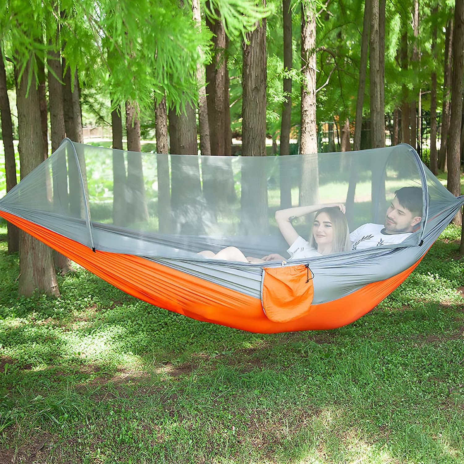Junyora Camping Hammock with Mosquito Net and Tree Straps, Outdoor Camping