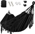 Junyora Double Woven Hammock with Mounting Straps, Outdoor Camping