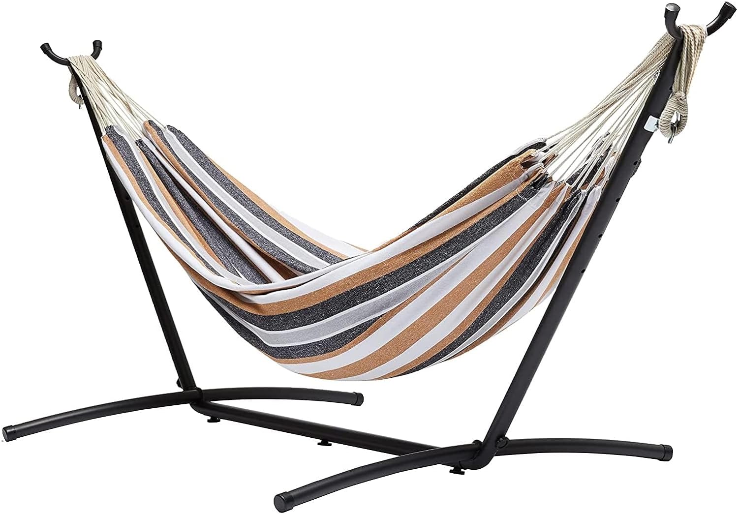 Junyora Double Hammock with Steel Stand & Carry Bag, Outdoor Backyard