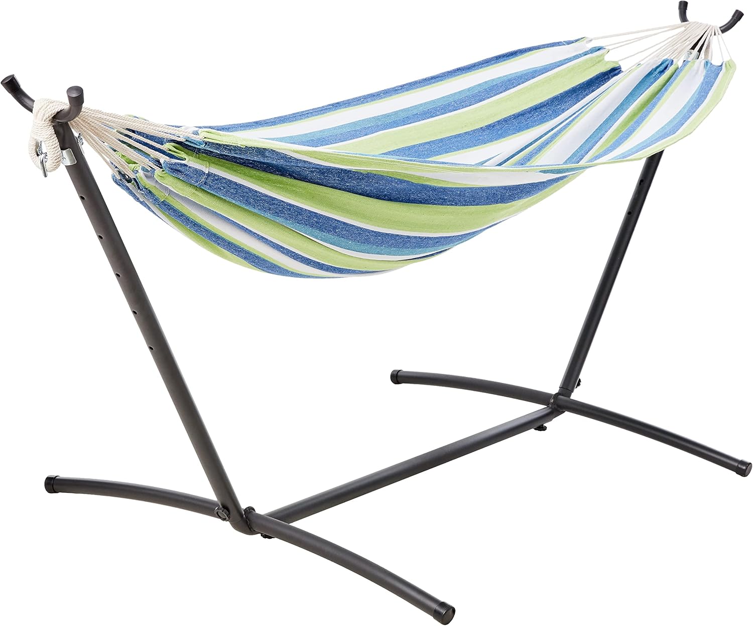Junyora Double Hammock with Steel Stand & Carry Bag, Outdoor Backyard