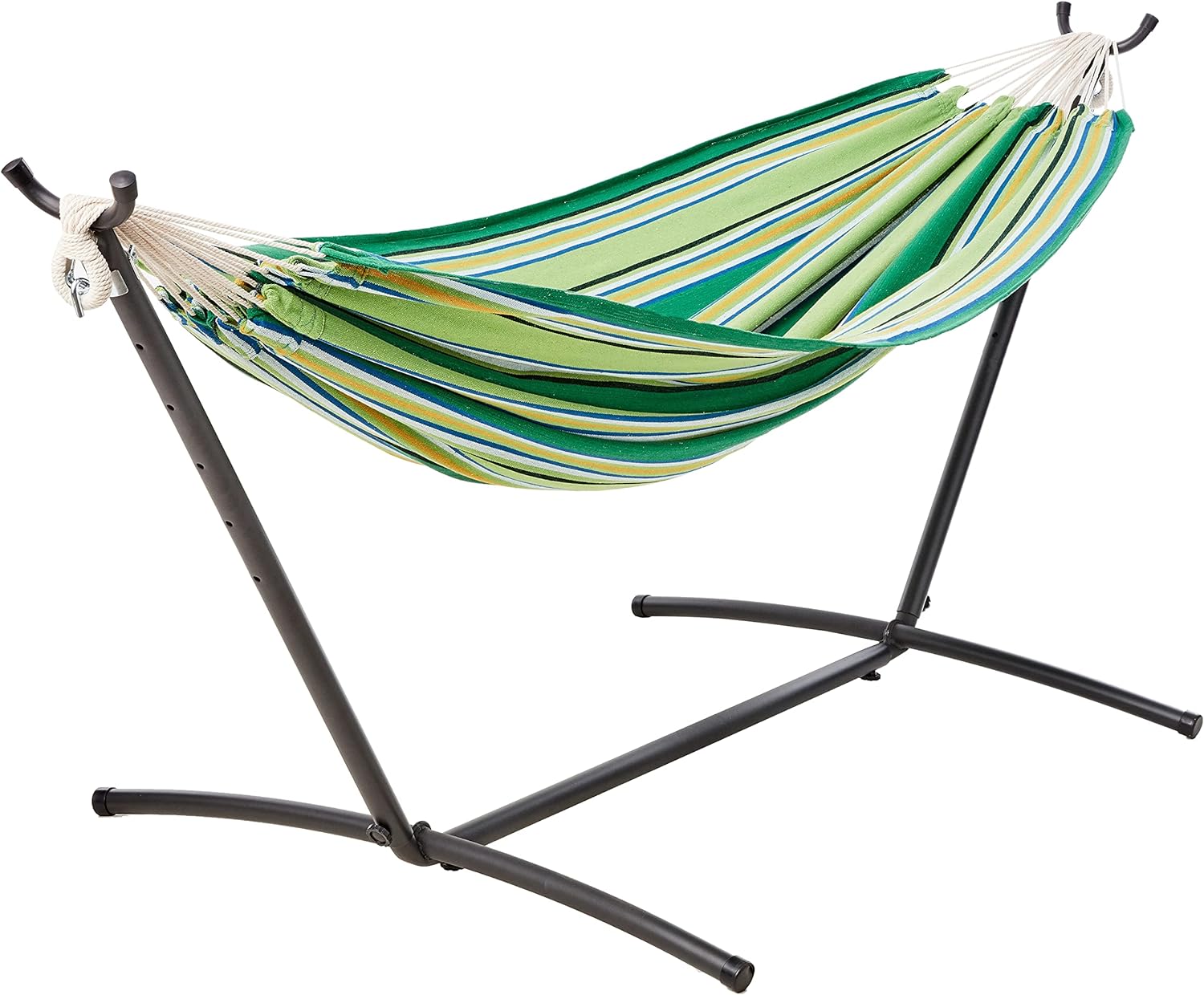 Junyora Double Hammock with Steel Stand & Carry Bag, Outdoor Backyard