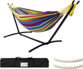 Junyora Double Hammock with Anti-Roll Bars & Carry Bag, Outdoor